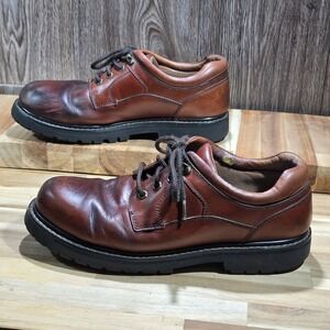 Dockers Shoes Mens 9.5M Brown Leather Rugged Oxford Casual Lug Sole Comfort Gorp